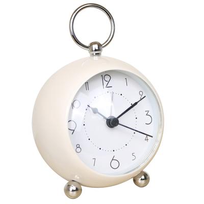 China And Original Arched Glass Lens Alarm Clock Funny Metal Ball Shaped Alarm Clock With Arched Glass Lens for sale