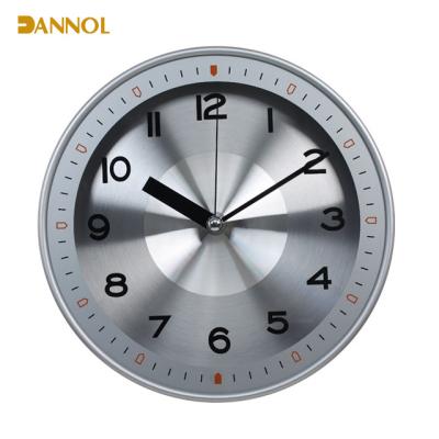 China Aluminum dial & Silkprint on the glass thin frame plastic wall clock 30cm with dial Danoll brand aluminum wall clock for sale