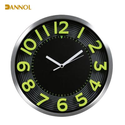 China 3D Wall Clock Plastic Factory 3d Numbers Hot Selling 12 Inch Fashion Wall Watch Home Wall Clock Aluminum Frame Large Numbers for sale