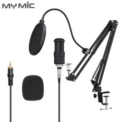 China Perfect Sound MY MIC P200X Condenser Studio Microphone Computer Professional Recording Device For Singing With Arm Stand Kit for sale