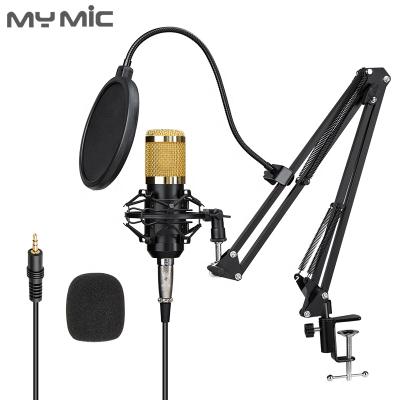 China Shock Mount MY MIC Hot Sale BM800 Condenser Microphone Studio Recording Mic For Advertising Amazon Best Selling With Adjustable Stand for sale