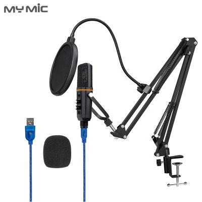 China Perfect Sound MY BM100UX Gaming Computer USB Microphone Reverb Condenser Recording Studio MIC for Podcasting YouTube with Arm Stand for sale