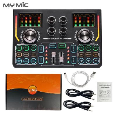 China Newcomer X2 Professional USB Recording Sound Card Live Stream USB YouTube Sound Cards and Mixers for Home Recording Studio Podcasting for sale