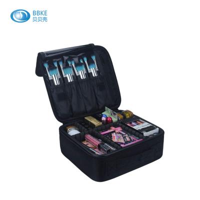 China Recycled PU Cosmetic Case Materials Box Toiletry Box Cosmetic Training Case Bag for sale