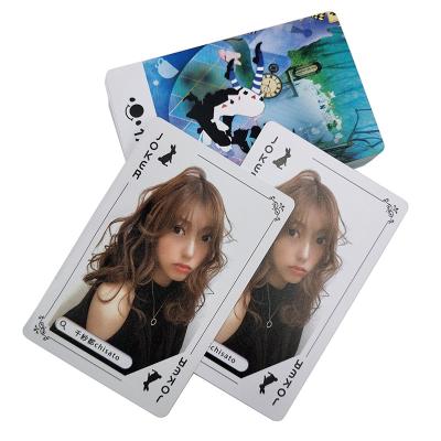 China Cheap Souvenirs/Entertaiment Playing Cards Custom Personalized Poker Games Adult Playing Cards Printing Star Girl Photo Cards Printing Paper Plastic Figure for sale