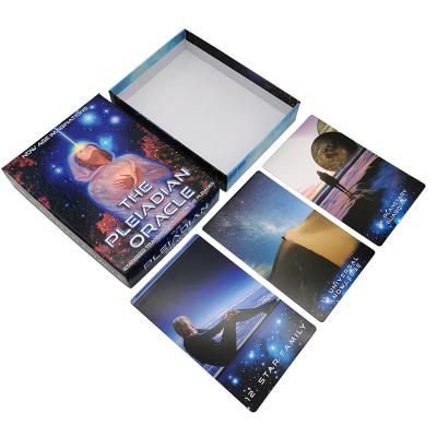 China OEM Size 300GSM 350GSM Art Paper Jumbo Oracle Cards Entertaiment Game Cards Deck Custom Printing Photo Memorabilia / Custom Printing Photo Card Box For Adult for sale