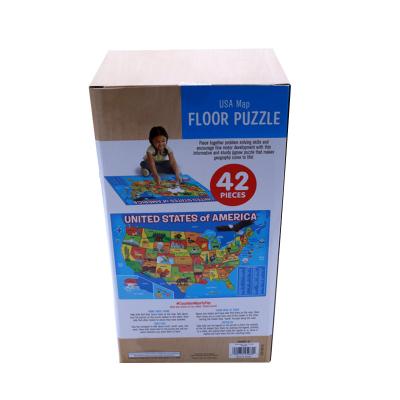 China Toy Factory Supply Oem Educational Jigsaw Toy Game Usa Map Educational Puzzle for sale