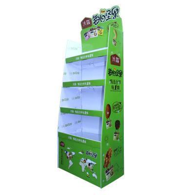 China Advertising Custom Recyclable Supermarket Private Label Nuts Snack Cardboard Counter Floor Display Racks Promotion Retail Racks For Sale for sale