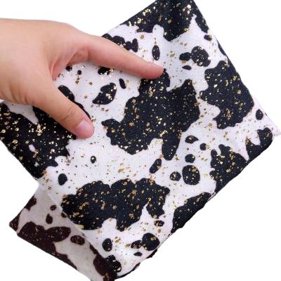 China FA-22931-Foild Cow Pattern Faux Horse Animals Auto Gilding Fur For Garment Shoes Bags for sale