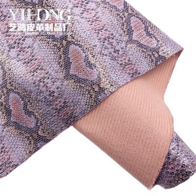 China Elastic (FA-401) 0.5 mm Polyester Fabric Synthetic Fabric Snake Pattern For Bags, Shoes And Bows for sale