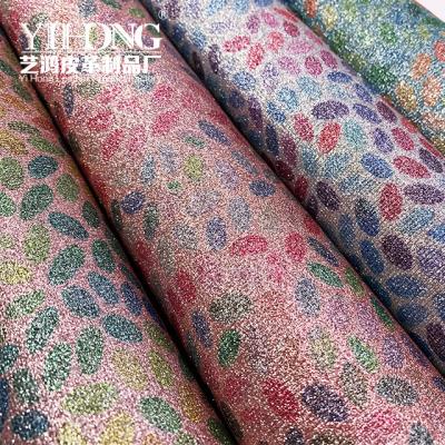 China Elastic Printing Ellipse Sheet Pattern Glitter Fabric (FA-330B) 0.8mm PU DIY Hair Leather Bow for sale