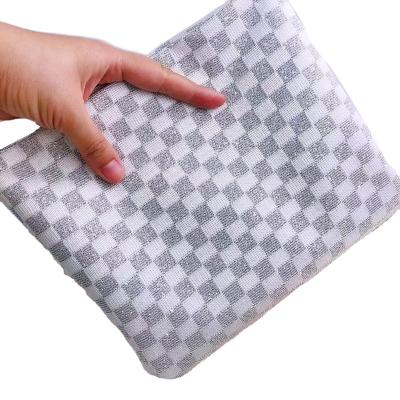 China (FA-778) Sustainable New Design Chessboard Pattern Fabric Square Mesh Leather Glitter For Bows Bags Shoes Decor Craft Materials for sale