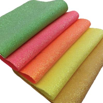 China Raincoat (FA-056C) Customized 256 fluorescent super bright gorgeous color tiny shinny leather glitter for shoes bags hangers decor belts for sale