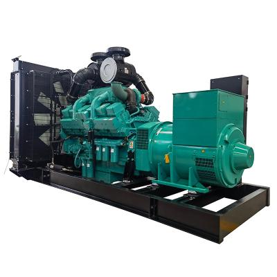 China Powered by Cummins Engine KTA38-G2B genset 800kva 650kw 4052x1800x2300 mm open type diesel generator set for sale