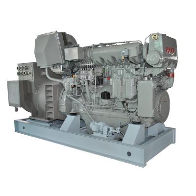 China Factory direct sale from 18kw to 500kw powered by HND-WMW brand engine marine diesel generator set 3810x1350x2130 mm for sale