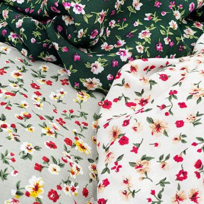 China Viable 100% rayon fabric viscous material textila viable first small tecido 45s soft fresh floral printing for sale