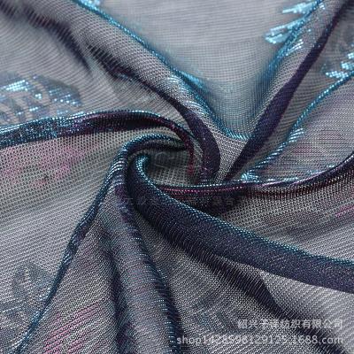 China Double Faced New Design Moonlight Metallic Burnt Poly Fabric For Spring And Summer Garment for sale