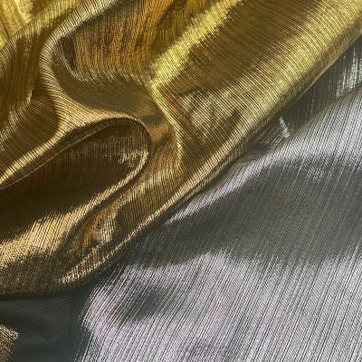 China 190gsm Polyester Shrink-Resistant All Over Shiny Stripe Knit Plain Dyed Spandex Satin FDY Print Stripe Foil Knit Fabric for sale