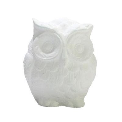 China Sustainable Handmade Ceramic Owl Scented Gypsum Plaster Air Freshenser Aroma Diffuser for sale