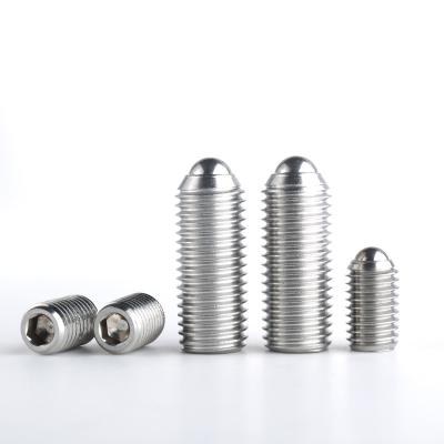 China General industry 304 stainless steel wave bead ball head stainless plungers setting screw304 wave bead/stee/spring screw for sale