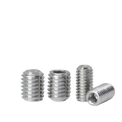 China 304 Stainless Steel Inner Hexagon Concave End Set Screw Machine Screw Rice Top M2M3M4M5M5M8M10 Thread M2M3M4M5M8M10 for sale