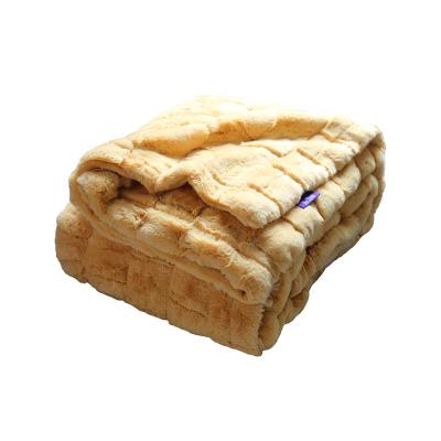 China 100% Polyester PV Blanket Long Plush Anti-Static Plush Super Soft Fluffy Pile Throw Double Layer Plush Fur Sofa Blanket for sale