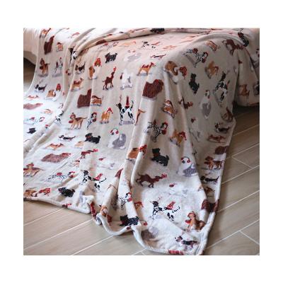 China Anti-static Super Soft Microfiber Flannel Fleece Blanket Sofa Bed Couch Throw Blanket 50