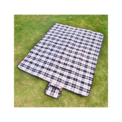 China Factory Direct Anti-Static Plaid Large Moisture-Proof Picnic Mat Beach Tent Mat Outdoor Lattice Portable Folding Oxford Cloth Picnic Blanket for sale