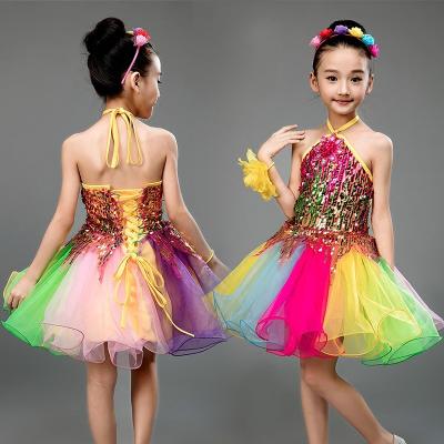 China Dresses Girls Ballet Dress For Kids Children Sequins Ballet Costumes For Girls Tutu Dance Girl Stage Performance for sale