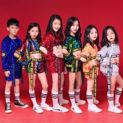 China 2022 NEW Children's Sets s Performance Dress Boys Hop Cool Hop Dance Costume Girls Jazz Dance Dress Show Dance Cheerleading Dress for sale