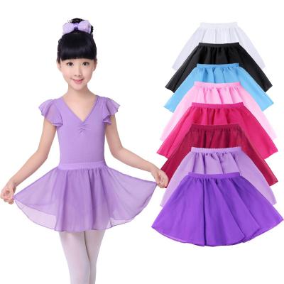 China Other Kids Ballet Tutu Skirt Tights Dancing Wear Ballet Practice Wear, Ballet Chiffon Half Skirt for sale