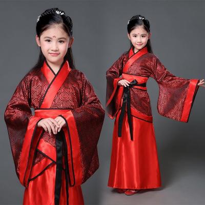 China 2022 Vintage Chinese Ladies Clothing for Girls New Year Hanfu Dress Child Adult Women Dancer Costume N01 for sale