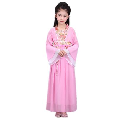 China Girl Tang Costume Boutique Embroidery National Confucian Children Hanfu Dress Spring Summer Dresses Party Dance Dresses 3-12T N04 for sale