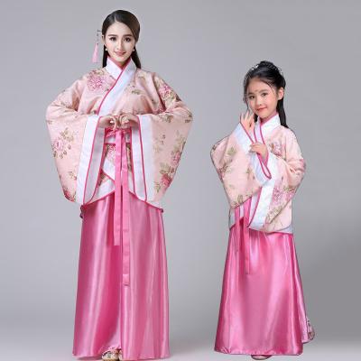 China Chinese Hanfu Children Costume Kids Bridesmaid Dresses Stage Wear Women Dance Costume Adult Fairy Dress B01 for sale