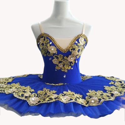 China Adult Girls Lake Professional Blue Swan Dresses Ballet Costume Ballerina Tutu Skirt Classical Ballet Tutu Ballet Costume for sale