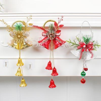 China Hot-selling Christmast New Ornament Clear White And Red Bells Christmas Tree Decoration Holiday Window Hanging Pendant Ornament Supplies for sale