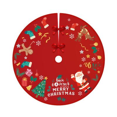 China Beautiful Colorful Novelty Christmas Tree Dress Polyester Tree Skirt For Creative Fine Party 2023 Navidad Ornament Festival Tree Decoration Skirt for sale