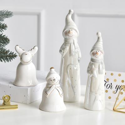 China Popular New Ceramic Christmas Decoration Snowman Christmas Gift Five-pointed Christmas Star Gift Decoration for sale