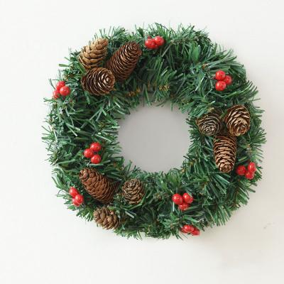 China High Quality New Christmast Ornament Style Christmas Wreath Wreath With Scales Pine Cone Indoor And Outdoor Decoration 2022 for sale