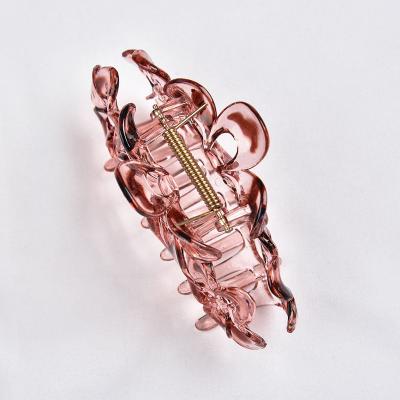 China Hair Decoration New Fashion Transparent Colorful Acrylic Material Hair Clip For Thick Hair for sale