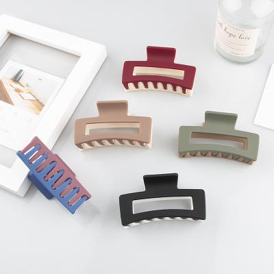 China Hair Decoration 2022 Fashionable Elegant Temperament Exquisite Rectangular Claw Hair Clips for sale