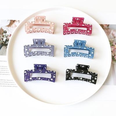 China Hair Decoration Custom pc Material extra large rectangle 10 cm hair claw clips for women for sale