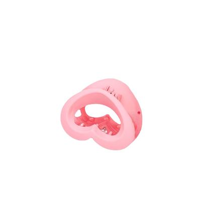 China Hair Decoration Custom Factory Small Cute Simple Heart Shaped Matte Plastic Hair Claw Clip Hair for sale