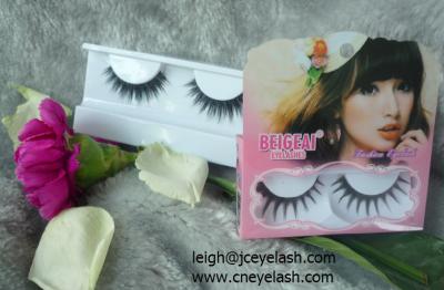 China Human hair knitting synthetic knitting handmade eyelash for sale