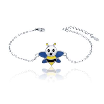 China FASHIONABLE Hypoallergenic Animal Kids Sterling Silver 925 Cute Bee Bracelets Anklets Fashion Kids Gift for sale