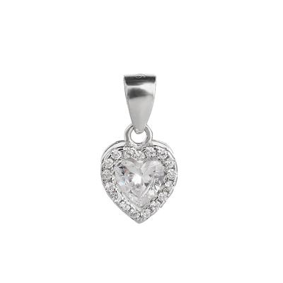 China 2023 Sterling Silver Heart Zirconia Jewelry Latest Trendy Peridot Popular Pendant Gemstone Design Pendant Jewelry for sale