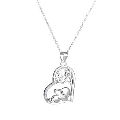 China 2023 New TRENDY S925 Sterling Silver Jewelry Animal Pendant Necklace Christmas Gifts For Women for sale