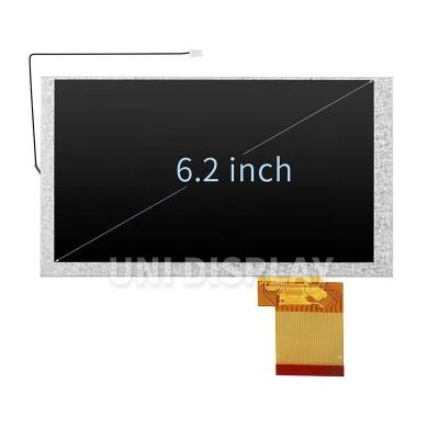 China UNI SHOW 6.2 inch tft lcd display 800x480 viewing angle 60pin RGB interface 6 o'clock for agricultural vehicle 6.2 inch for sale