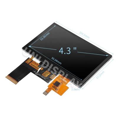 China 800x480 Industrial LCD Touch Screen Monitor 4.3 Inch 800*480 IPS Capacitive Display With High Brightness 4.3 Inch for sale