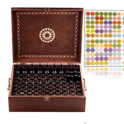 China Beautiful Large Essential Oil Box from Europe - 77 Bottle with 2 Carry Handles - (5-30ml Holds NOW Holds 1oz with Dropper Tops) for sale